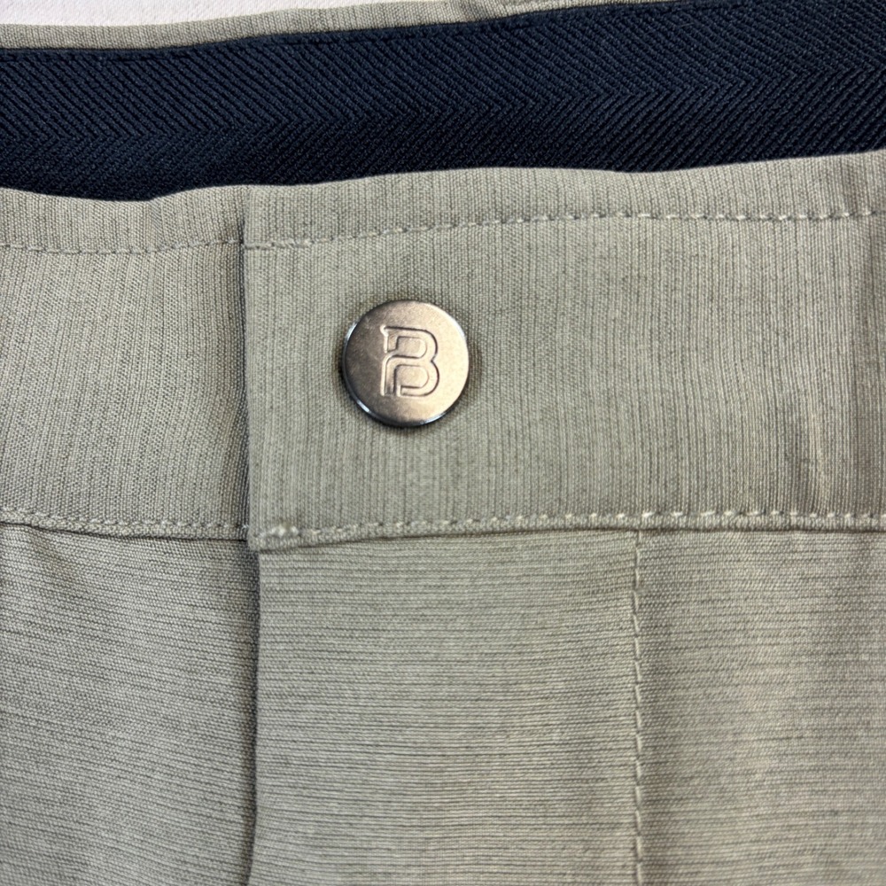 BYLT Kinetic Short Mens 33 9" Khaki Green Hybrid Water Resistant Golf Athleisure - Picture 8 of 9